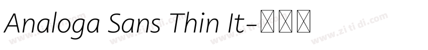 Analoga Sans Thin It字体转换
